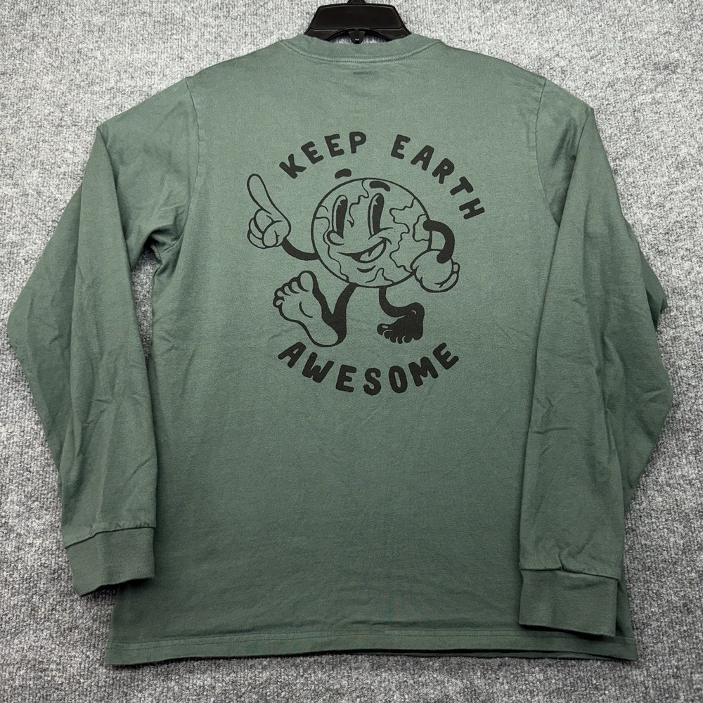Mountain Hardwear Shirt Mens Small Keep Earth‎ Awesome Organic Long Sleeve